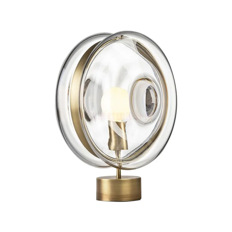 Criativo sanduíche de vidro macaron hotel cama e café da manhã quarto lâmpada mesa das crianças