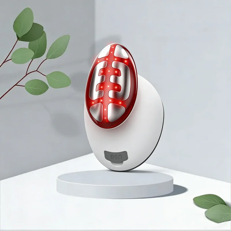 

Электрический массажер Гуа Ша для подтяжки лица против морщин 4 в 1, вибрационные инструменты с подогревом, двойной подбородок, инструменты для скребка лица