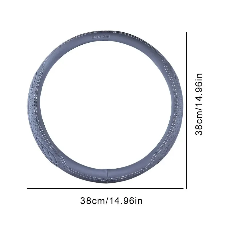 LCARS Car All-Season Steering Wheel Cover, made of soft and delicate micro-leather fiber, features embossed anti-slip technology, provides a breathable grip that doesn't stick to the palms, compatible with most car models on the market, and improves driving grip