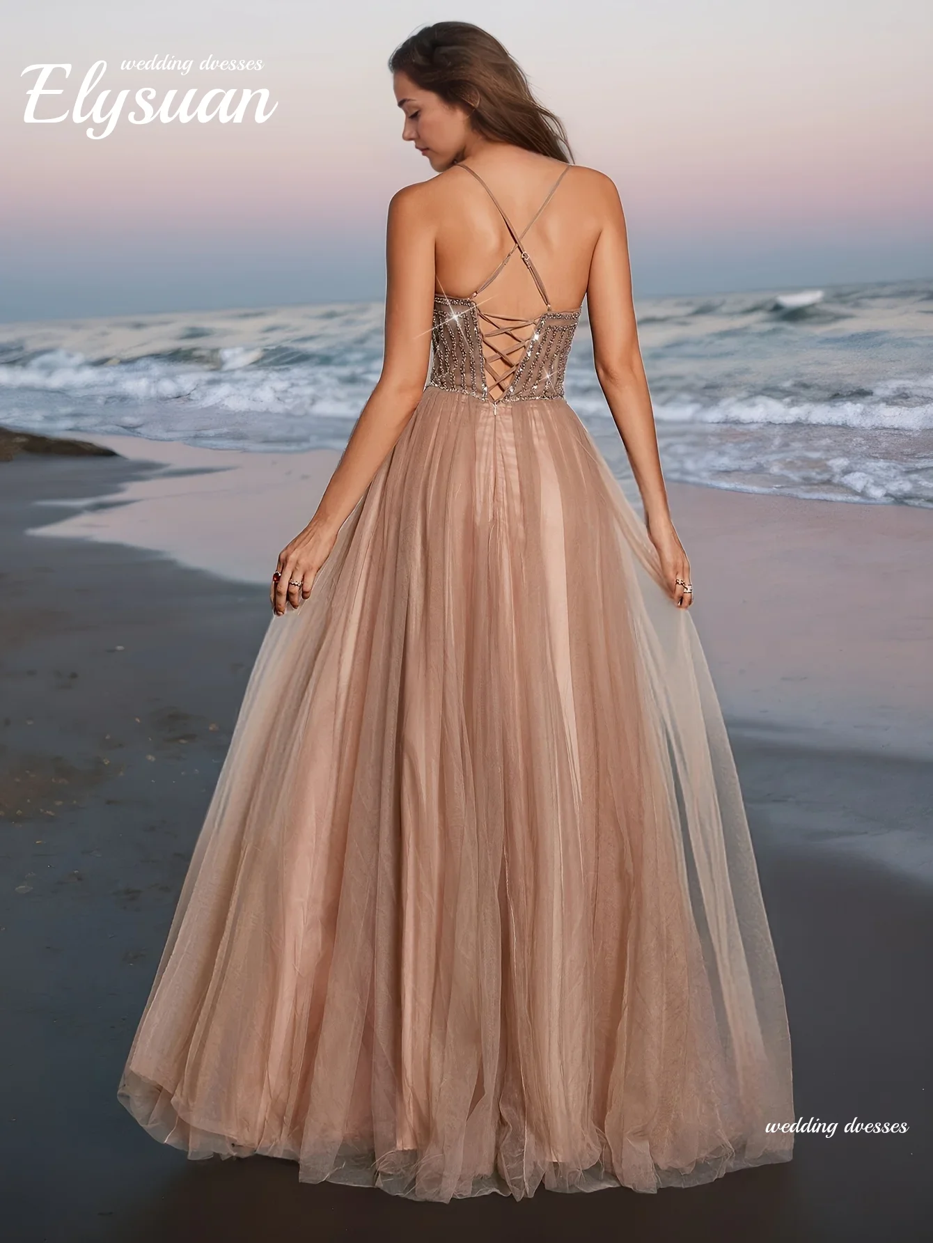 Abito da sera scintillante elegante con spalle scoperte da donna personalizzato Abito lungo a sirena a trapezio da sera per matrimonio