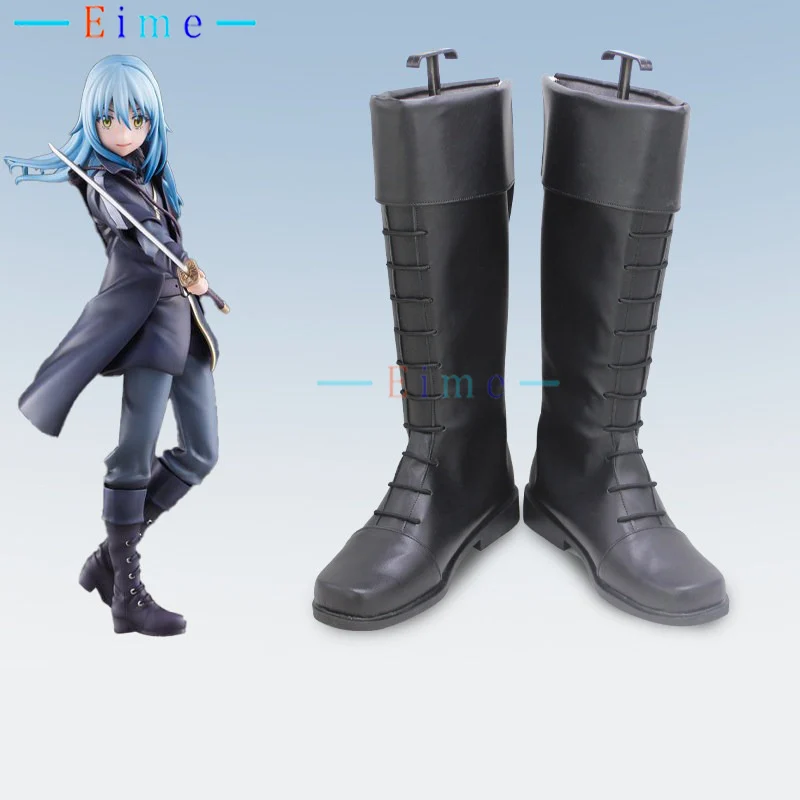 rimuru-tempest-cosplay-shoes-anime-cosplay-boots-halloween-carnival-props-custom-made-big-size-rimuru-tempest-black-boots