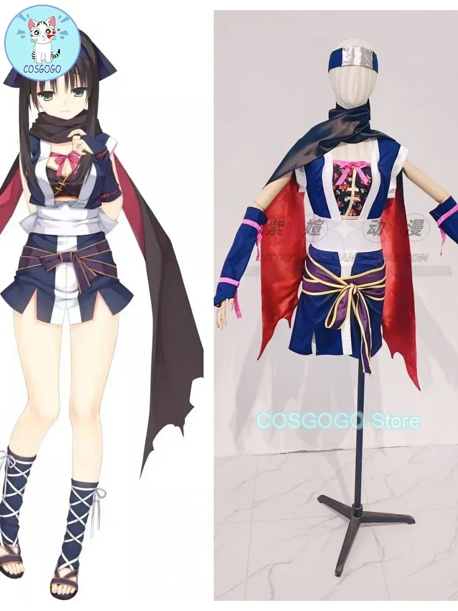 

COSGOGO [Customzied] Senren*Banka COS Hitachi Mako Cosplay Costume Halloween Japanese Game Suit Lovely Women Kimono
