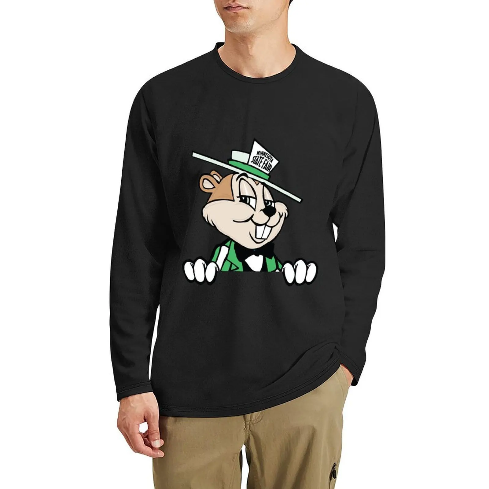 

Minnesota State Fair Gopher Gauge Long T-Shirt Blouse black t shirts custom t shirts design your own black t-shirts for men