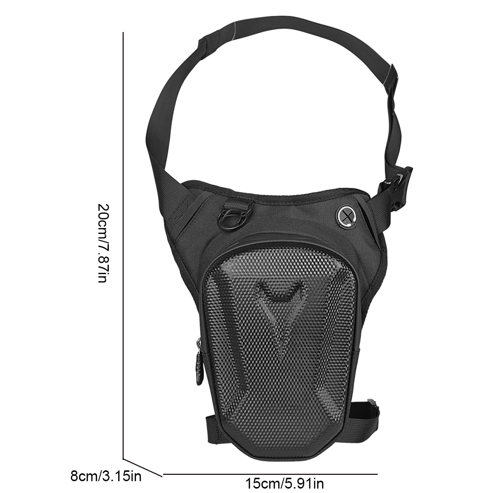 Motorcycle Leg Side Bag Waterproof Hard Shell Motorbike Bag Large Capacity Phone Waist Pack Camping Hiking Crossbody Bag