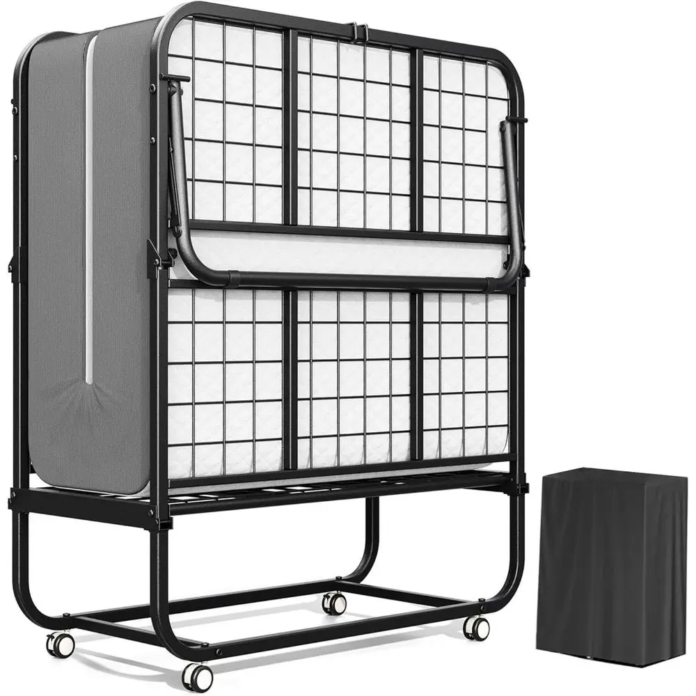 

Compact Folding Twin Bed with 5 Memory Foam Mattress for Small Spaces: Ideal for Dorms, Apartments, and Offices