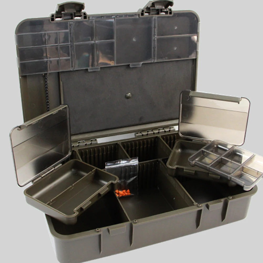 

2+1 Carp Fishing Storage Box Assorted Fishing Rig Box With Multiple Compartments Carp Fishing Storage Box Accessories