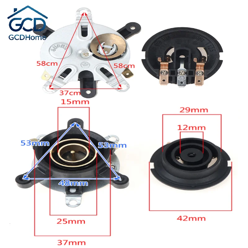 Electric Kettle Coupler Connector 1 Set Fire Retardant Thermostat Temperature Switch Base Socket for Home Kitchen Repair