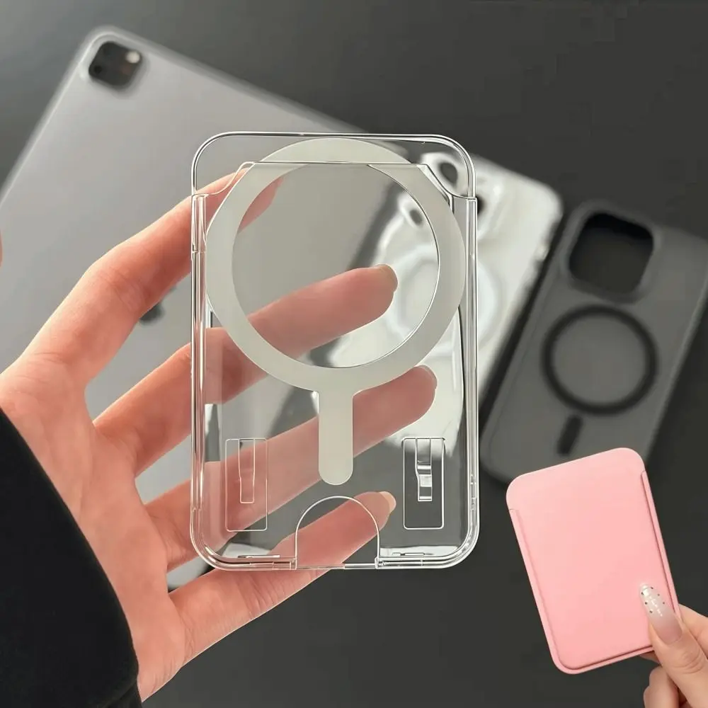 

Устойчивый к царапинам кошелек MagSafe, акриловый прозрачный магнитный держатель для карт для телефона, простой для iPhone 17, 16, 14, 13, 12, 11