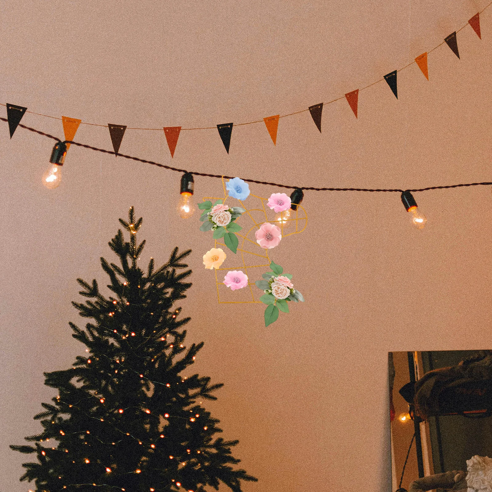 

2Pcs Metal Wreath Form Horse Head Wire Frame Floral Arrangement Craft Base for Garland Making Holiday Wreaths Decor Outdoor