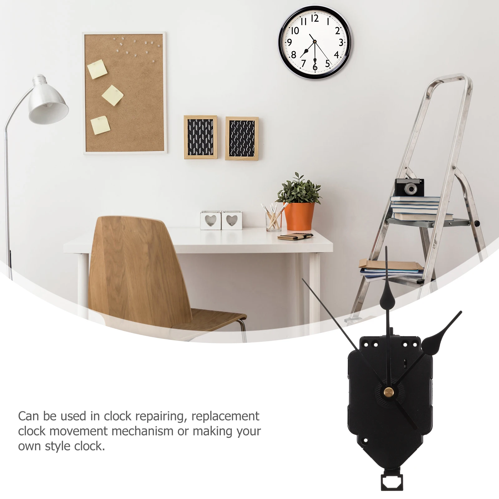

1 set Silent Quartz Movement Replacement Kit 6168 Swing Mechanism Long Shaft Plastic Components Boxed Accessories Wall Clock DIY