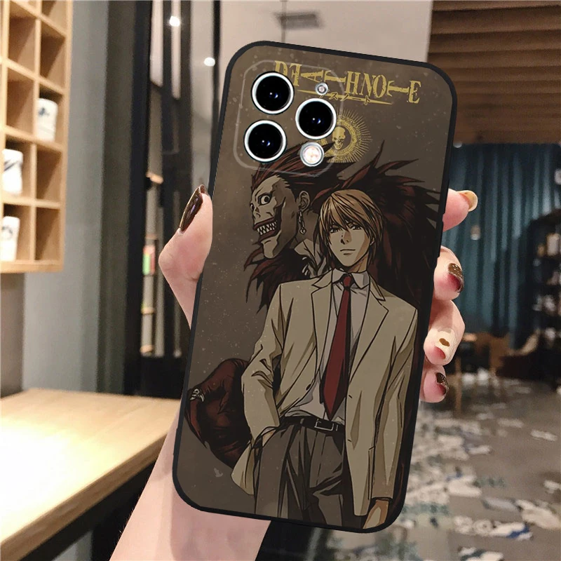 เคสโทรศัพท์ลายอนิเมะเดธโน้ต สำหรับ iPhone 17 Pro Max, Air 16, 15, 14, 13 Pro Max, 15, 16 Pro, 15 Plus