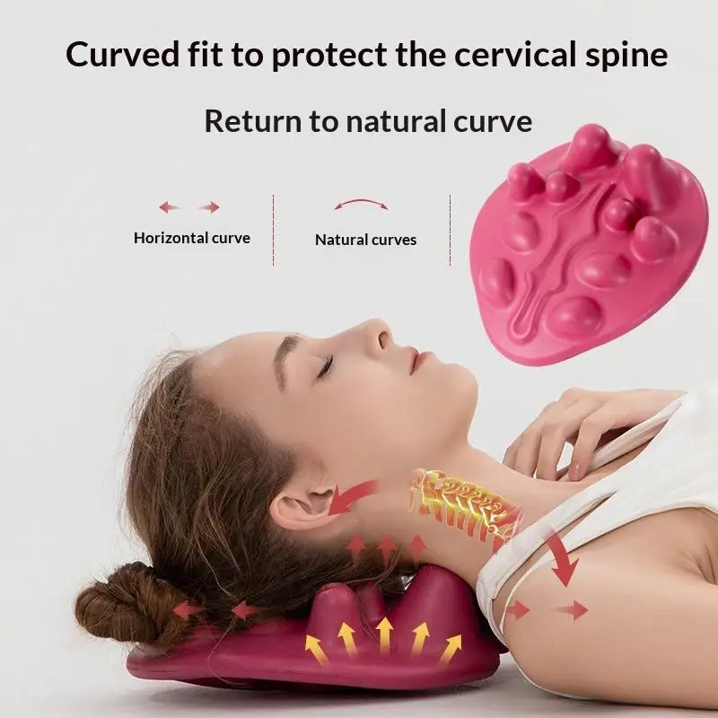 

Ergonomic Massage Cushion for Neck & Back, Portable Acupressure Pillow for Home, Office, Car Use & Travel, Foldable