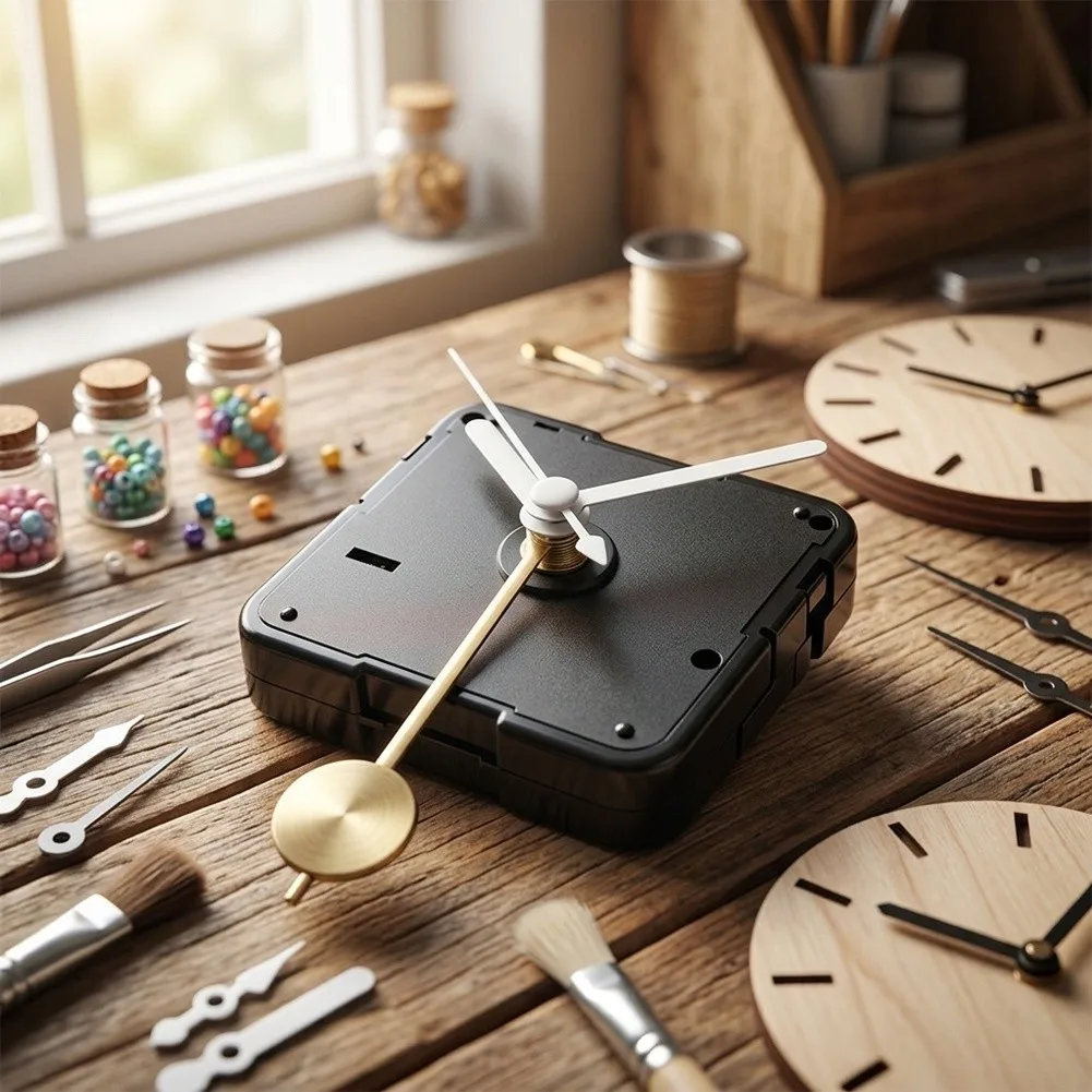 Quartz Clock Movement Kit for Personalized Wall Clock Construction with Silent Function and Standard Shaft Specs
