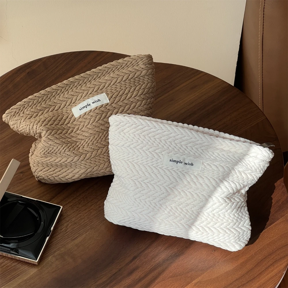 

Elegant Fashion Korean Canvas Clutch Cosmetic Pouch Travel Toiletry Bag Organizer Makeup Case Women Beauty Case