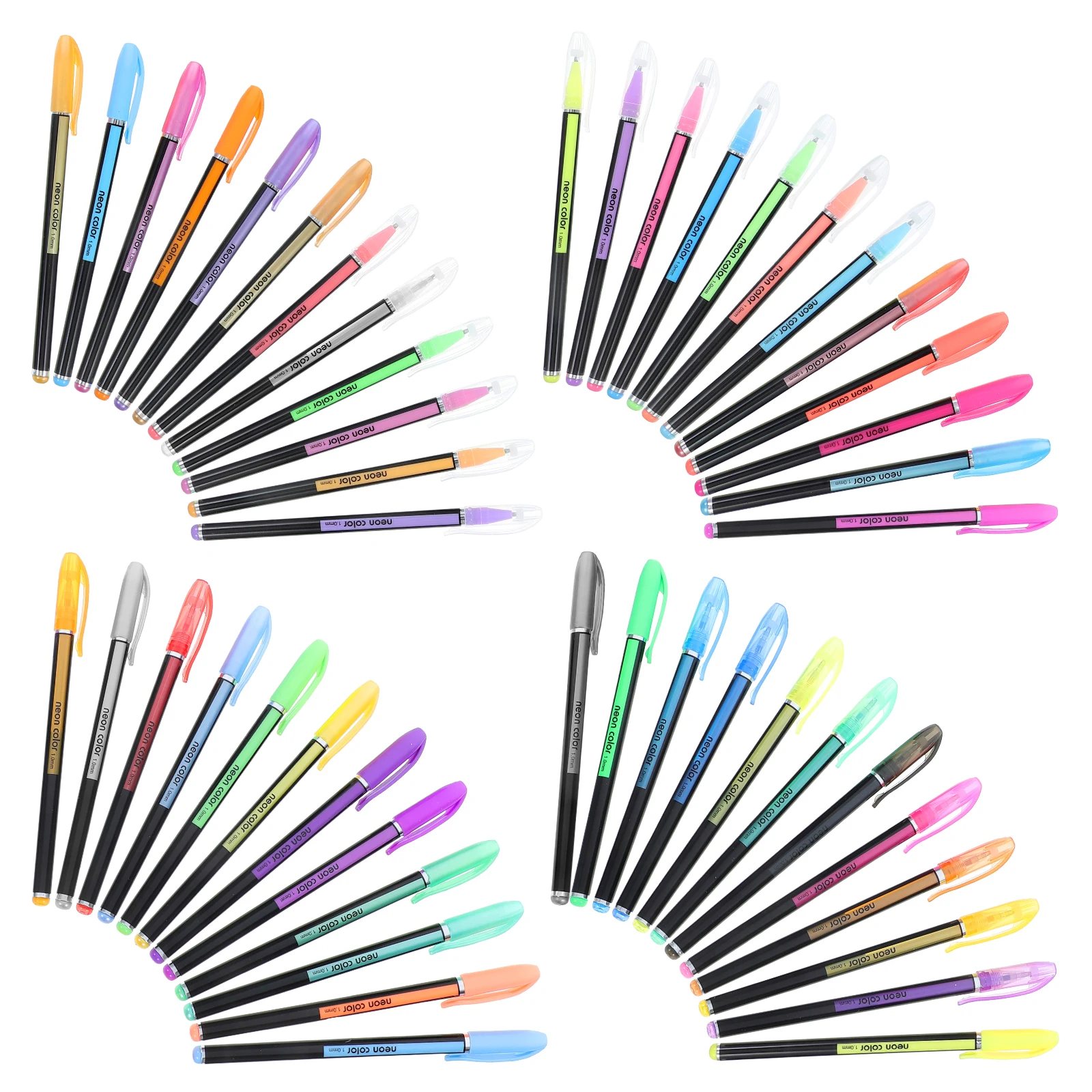 

48 Pcs Painting Coloring Pen Water-Based Ink Pens Markers for Wood Metallic Fluorescent Neon Plastic Board Glitter