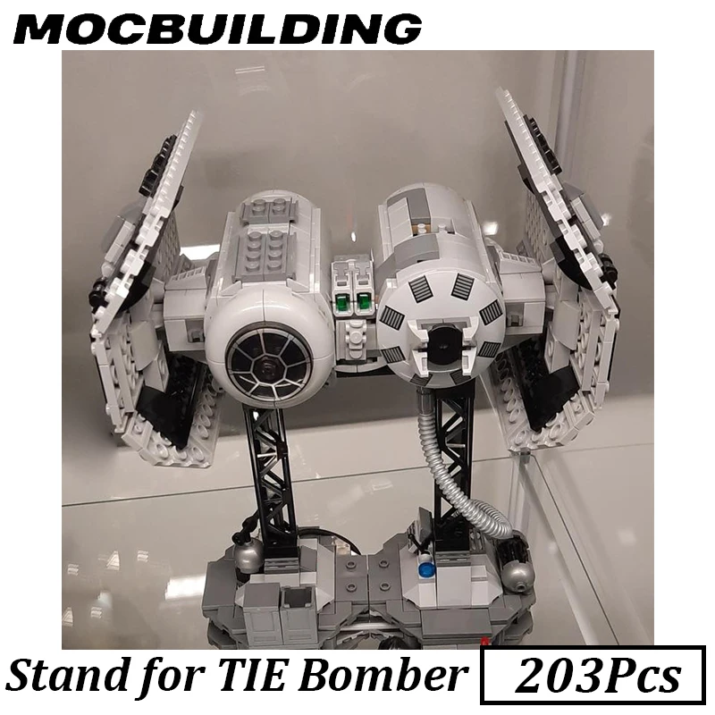 Display Stand for TIE Bomber MOC Block Space Building Blocks DIY Bricks Assemble Toys for Boys Girls Gifts (stand only)