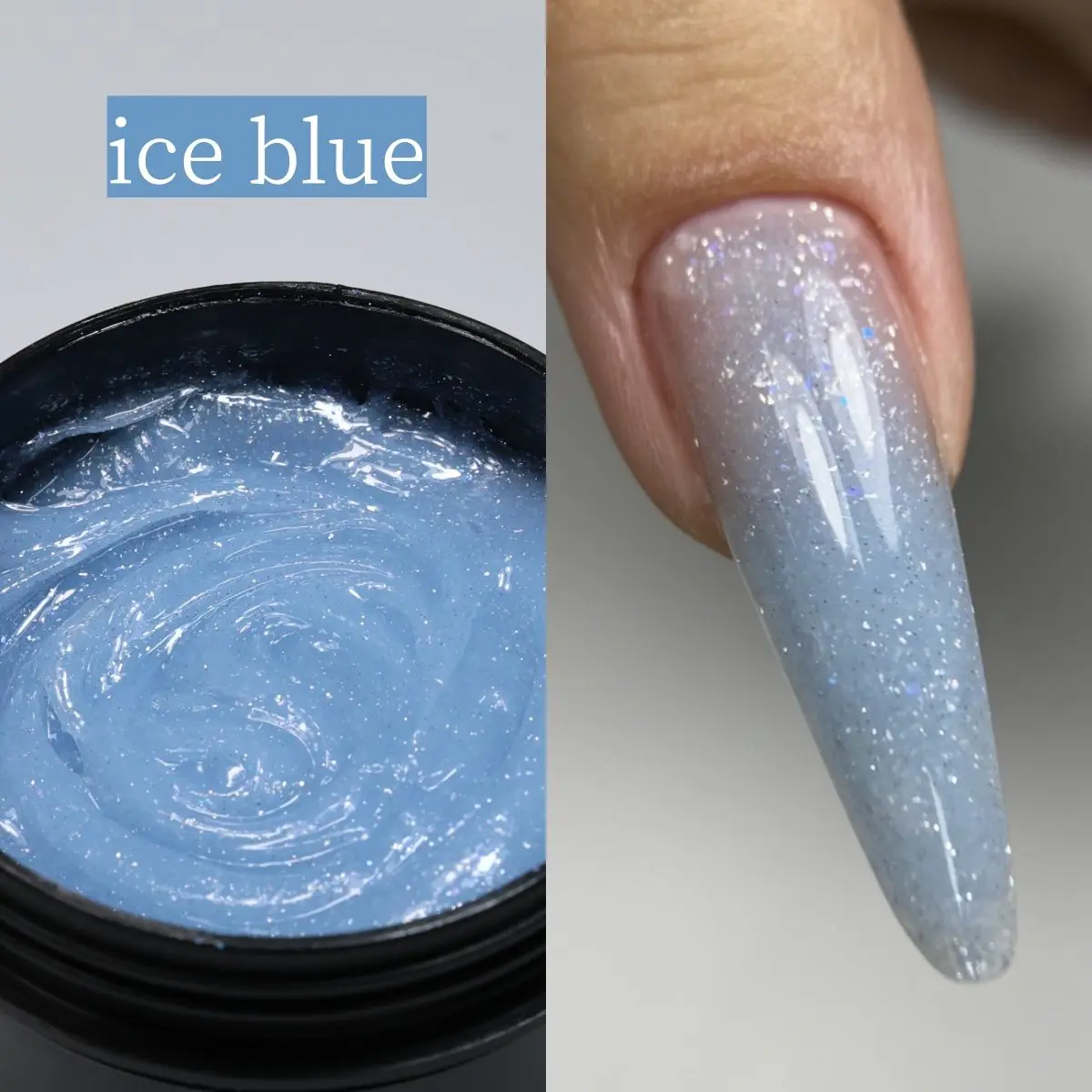 

MSHARE 150 мл Ice Blue Jelly Gel Builder Гель для наращивания ногтей Tpo Hema Free Gel Nail Construction Cream Средний мерцающий УФ-гель со светодиодной подсветкой