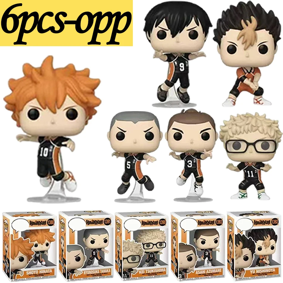10cm Anime Haikyuu Figuren Spielzeug Shoyo Hinata Modellfiguren Kozume Kenma Actionfigur Noodle Stopper Tobio Kageyama Sammlerpuppen