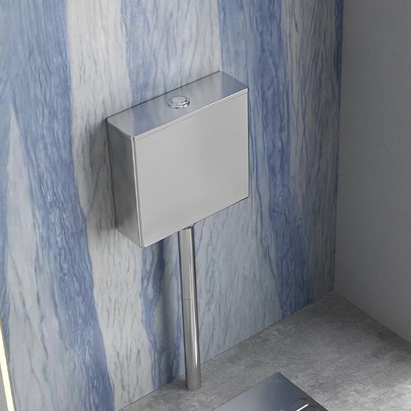 Stainless steel flush tank household bathroom squatting toilet water tank toilet wall-mounted flush bucket