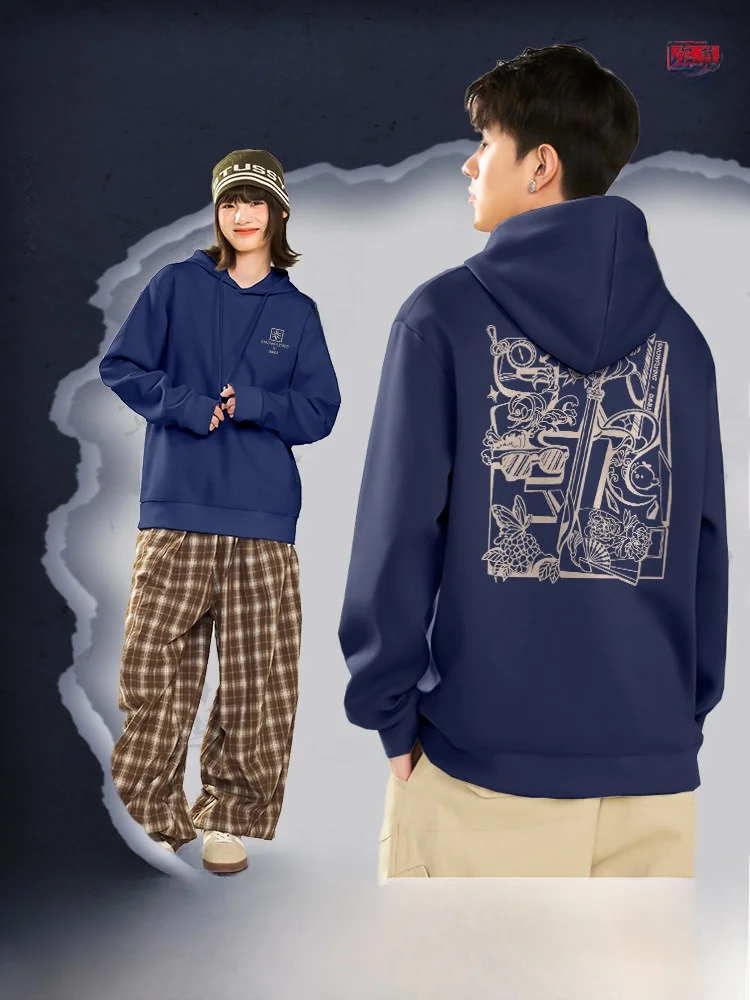 

Худи Snow Flying унисекс, весенняя коллекция, комфортный повседневный стиль, с длинными рукавами, из смесового хлопка и полиэстера