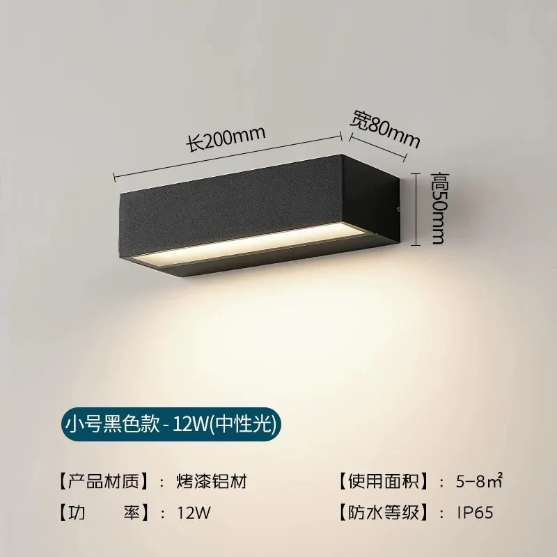 Outdoor waterproof wall lamp Signature lamp at the entrance of the shop Door head lamp Mirror Front photo