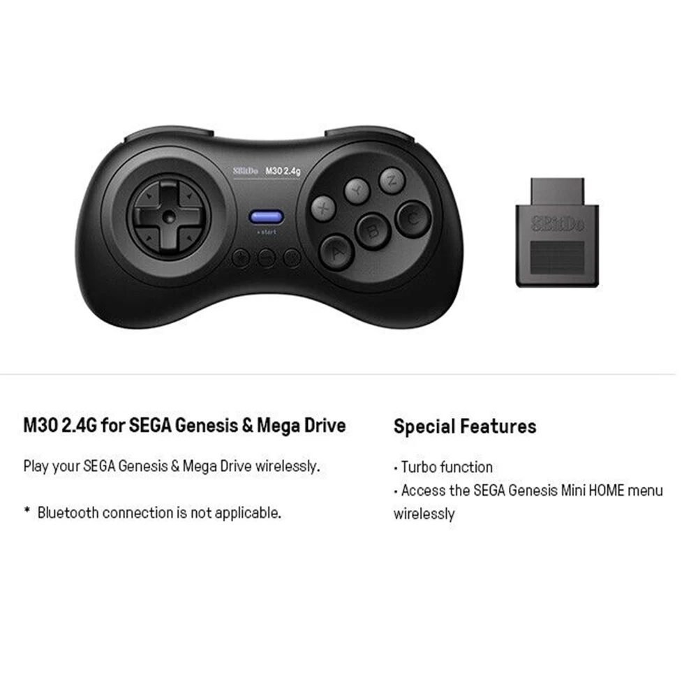 

8Bitdo M30 2.4G Wireless Controller Gamepad for The Original Sega Genesis and Sega Mega Drive