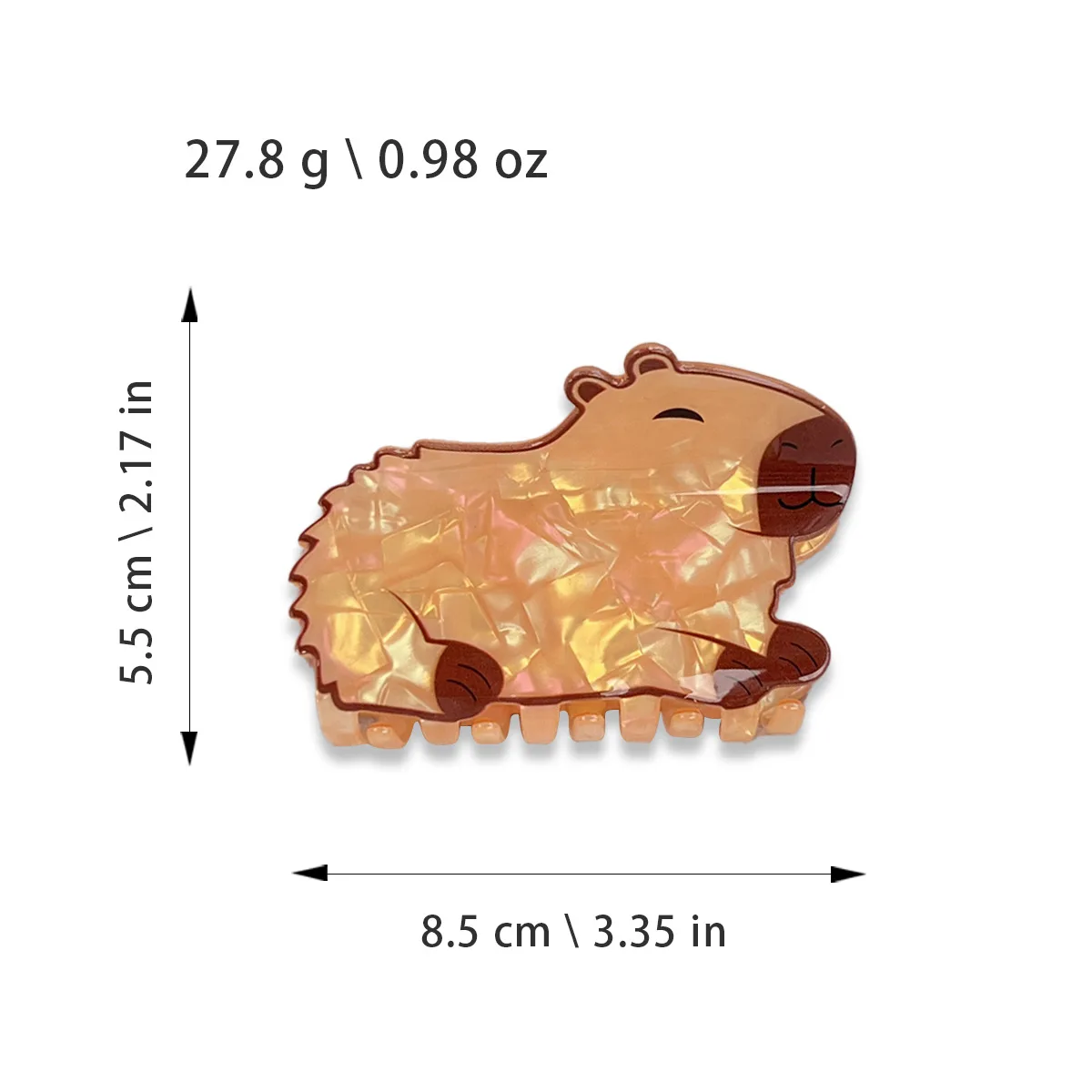 Neue Stil Cartoon Tier Haar Clip Nette Capybara Haar Clip Vielseitig Hinterkopf Haar Haar Clip Haar Zubehör für Frauen