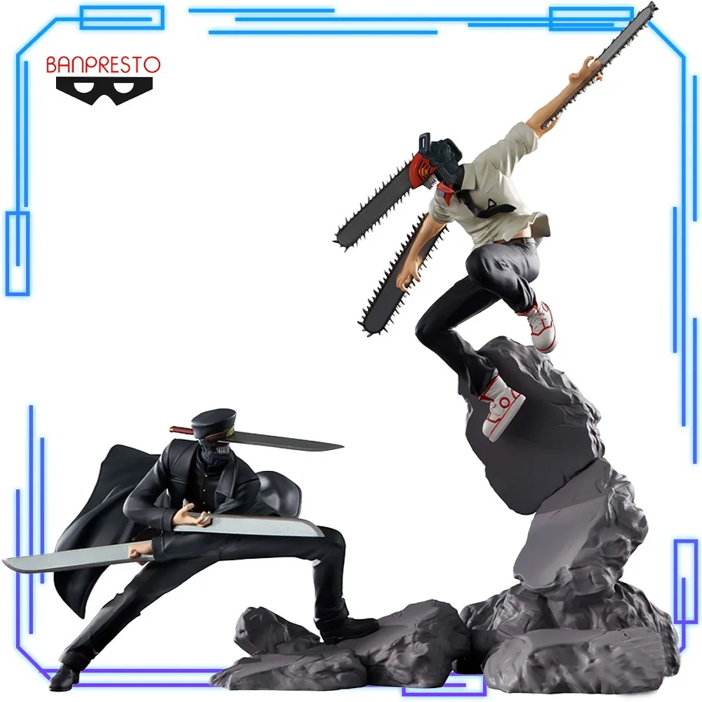 ของแท้จาก Bandai ของแท้จาก Banpresto ชุดรวมตัวละครอนิเมะ Chainsaw Man ดาบซามูไรของเด็นจิ ของสะสม โมเดลฟิกเกอร์