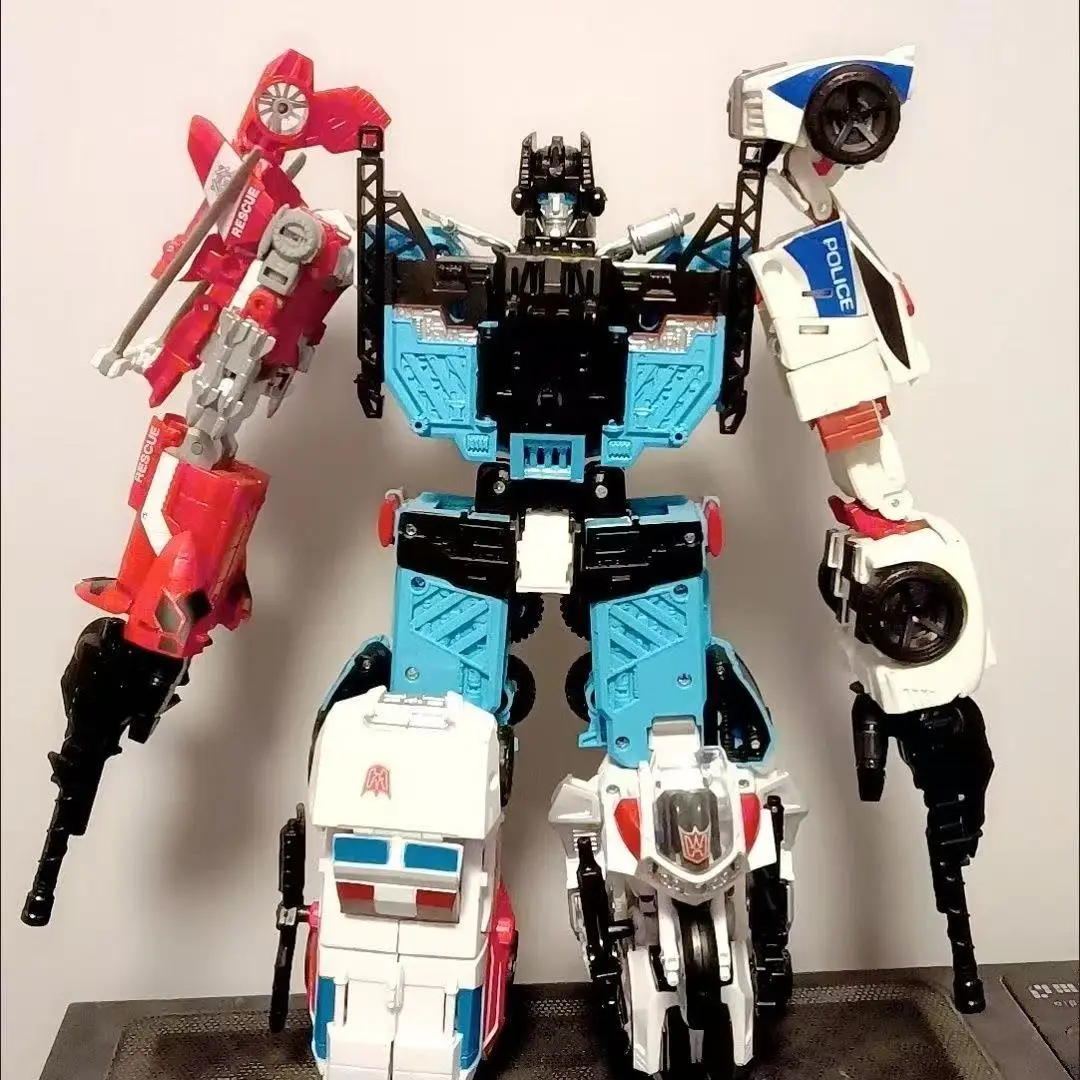 

HZX 6 в 1, робот-трансформер, автомобиль, игрушки, аниме, Defensor, самолет, мотоцикл, грузовик, модель KO, подарок для мальчиков