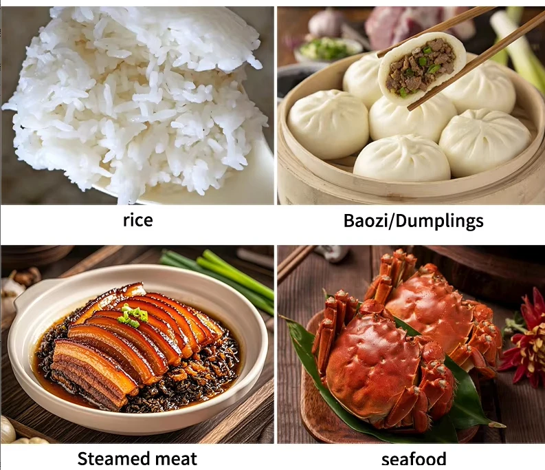 Automatic Stainless Steel Double Door Rice Steamer Machine Industrial Electric Cabinet For Restaurant