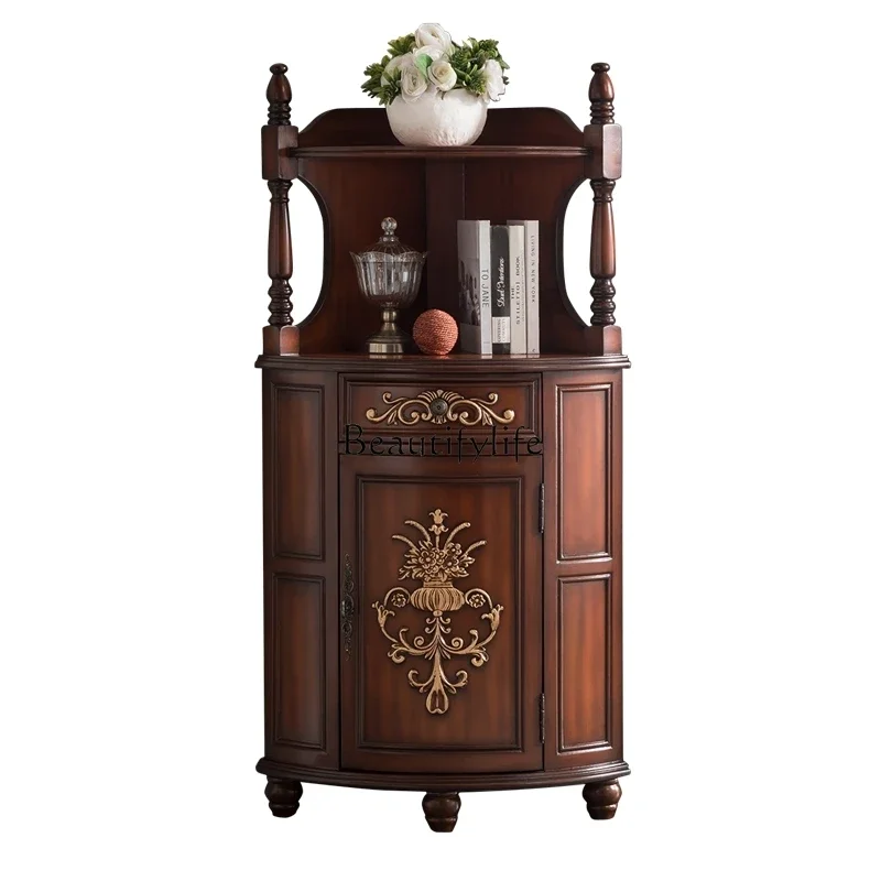 FG40*Triangle cabinet solid wood painted European corner rack