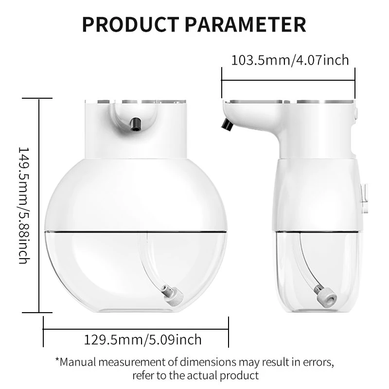 STLF 400ml ABS Plastic Touchless Visual Smart Sensor Soap Dispensers Wall-mounted Kitchen Bathroom Foam Dispenser Hotel Use