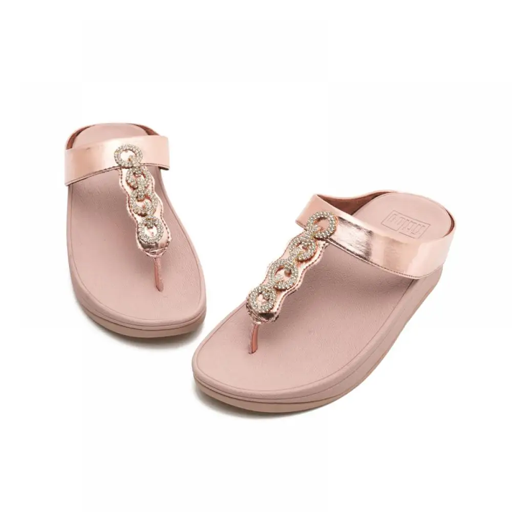 Flip-flops Female Summer Wear Fashion Leather Thick Bottom Pine Ins Tide Beach Shoes Clip-on Sandals And Slippers