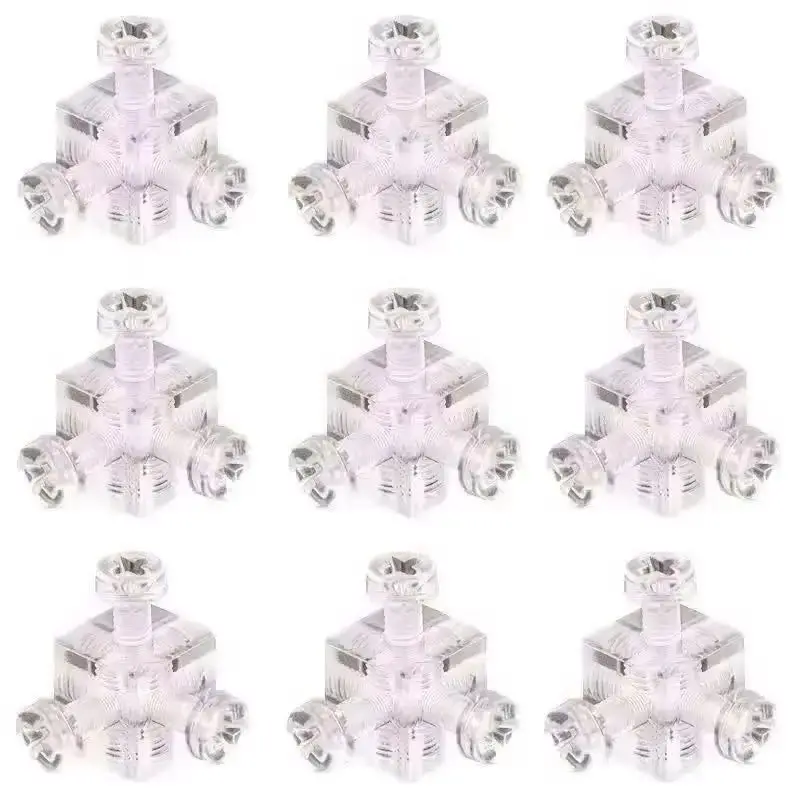 5000PCS Clear Acrylic Block Cubes 6-Sides Right Angle Fixed Corner Braces Chassis Electric Stoves Square Dishes Joint Bracketsv