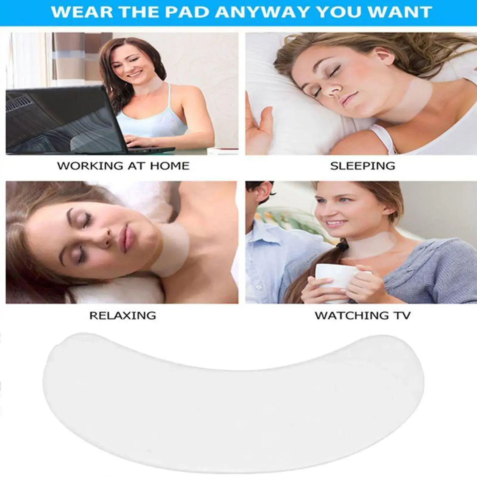 Silicone Anti-wrinkle Neck Sticker Reusable Silicone Patches Anti Rimpel Pads Wrinkle Removal Sticker Forehead Neck Eye Sticker