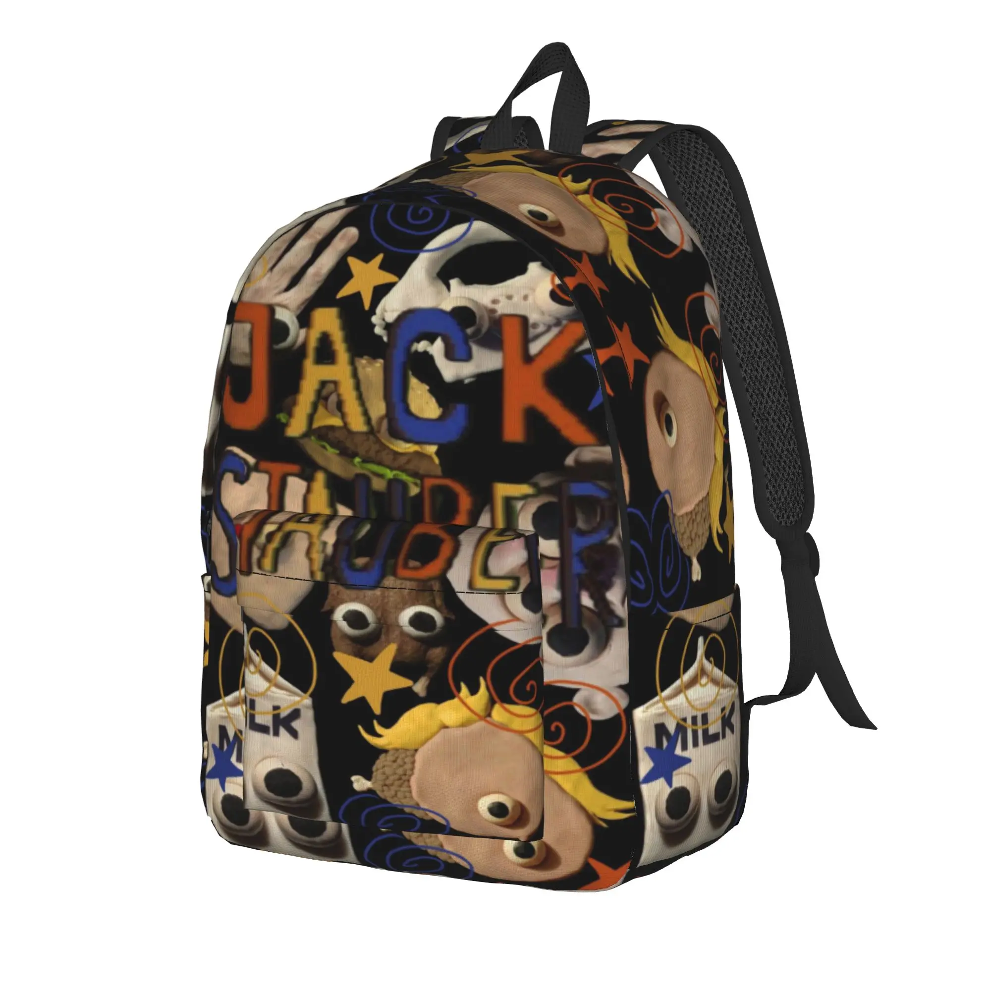 Jack Stauber Mix Cool Backpack Lightweight Student Work  Daypack for Men Women Laptop Canvas Bags