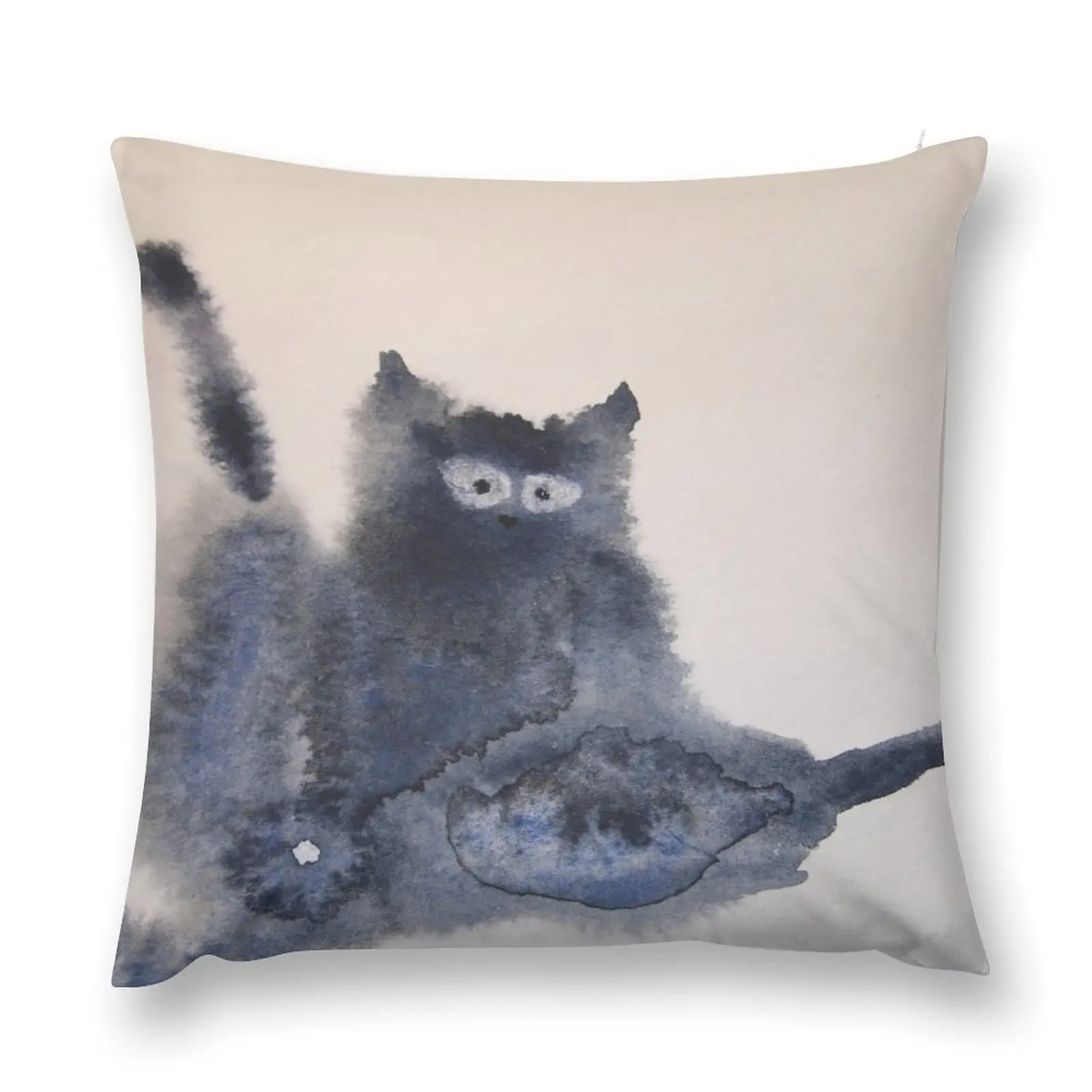 Shameless Cats: More Butthole Black Cat Throw Pillow Couch Cushions Decorative Sofa Cushion pillow