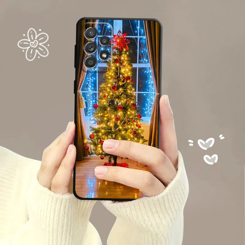 Merry Christmas Snow House Tree Phone Case For Samsung Galaxy A52 A12 A34 A54 A73 A53 A71 A51 A31 A33 A22 A21s A13 A32 A72 A23