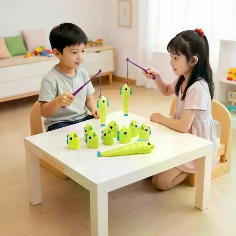 Fishing Game Toy Extendable Fishing Board Game Fun Family Entertainment Competitive Games For Children Adults Interactive Toy