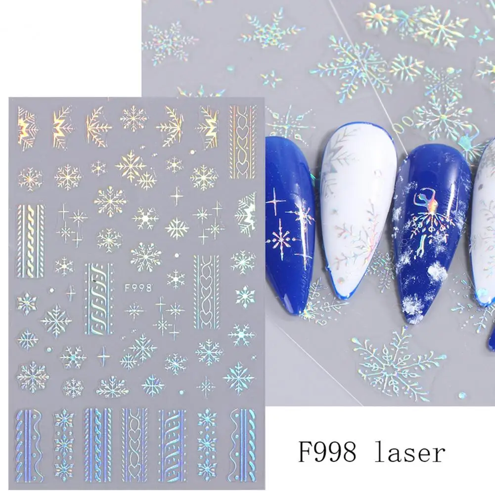 Unhas de Natal autoadesivas, adesivos duráveis, festivas, inverno, suéter, floco de neve, acessórios de manicure