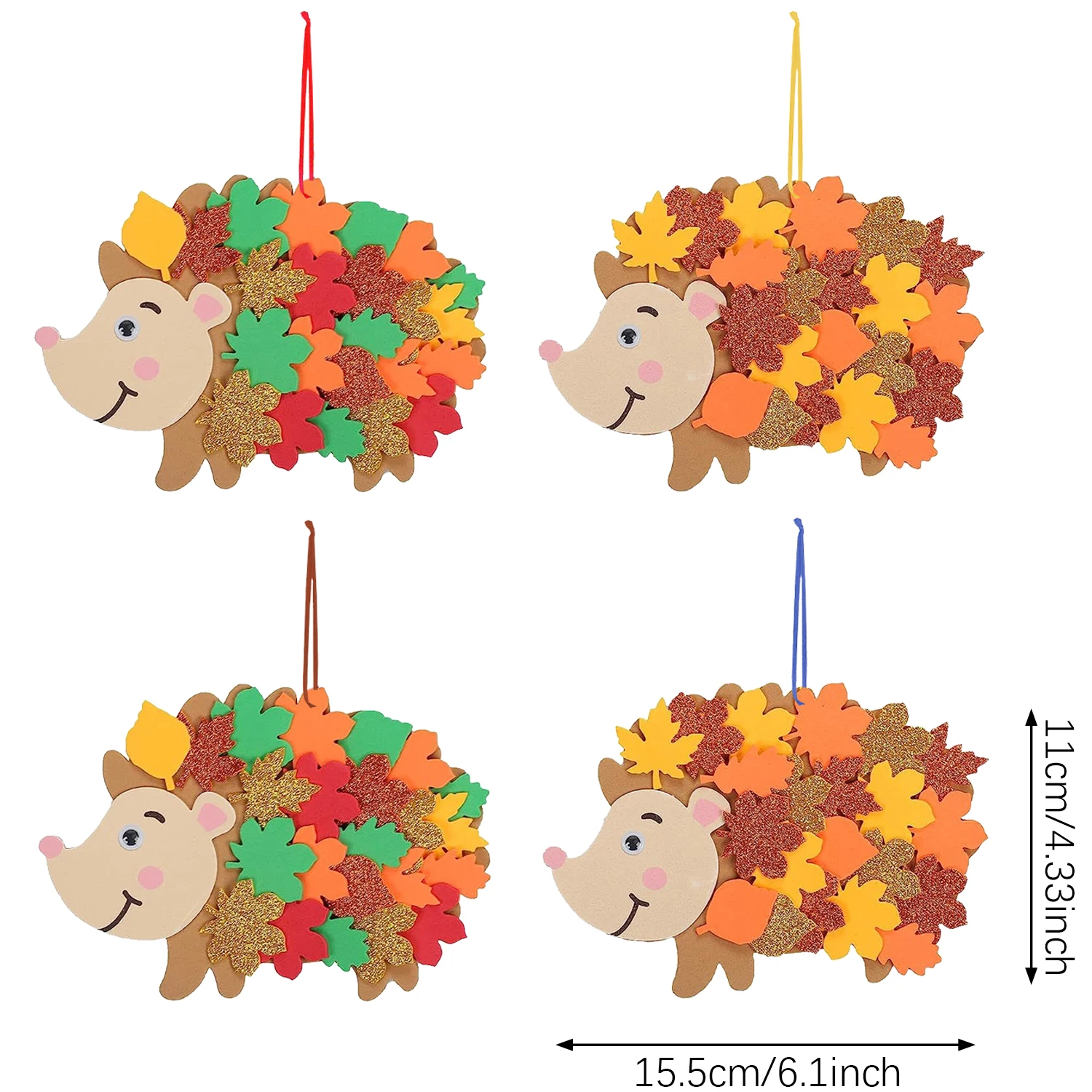 Art And Craft Autumn - 8 個ハリネズミ泡ステッカーハリネズミ工芸品 Diy ステッカー秋のアートとクラフト誕生日プレゼント秋感謝祭の装飾