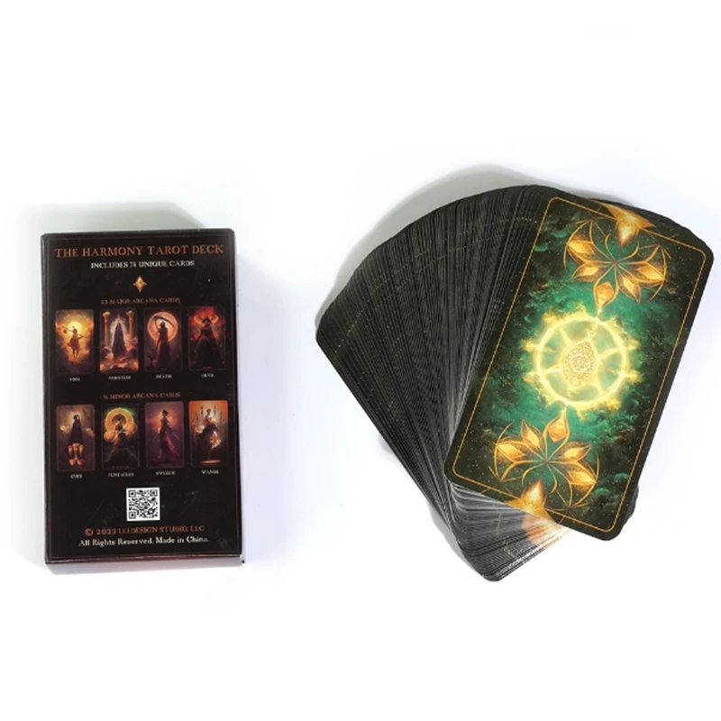 New The Harmony Tarot Deck 78 Uniquely Design Cards Created By Harmonizing The Two Worlds of AI and Human Creativity Board Games