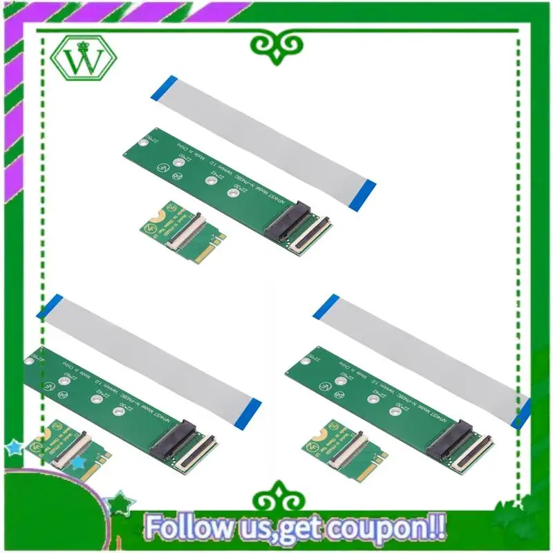 

ABIK-3X Новый интерфейс Key A + E WIFI к M.2 Key M Интерфейс FPC Soft Bank SSD Соединительный кабель Карта адаптера NVME NGFF