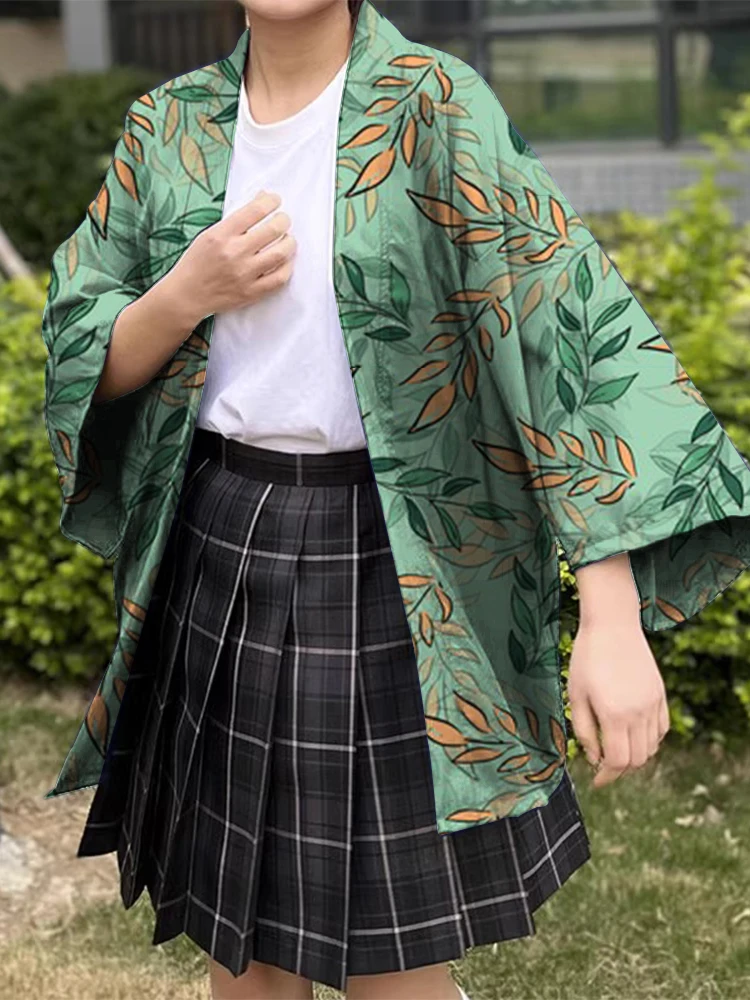 

Japanese Traditional Clothing Japanese Women's Kimono Hawaiian Style Print Loose Casual Light Breathable Comfortable Summer