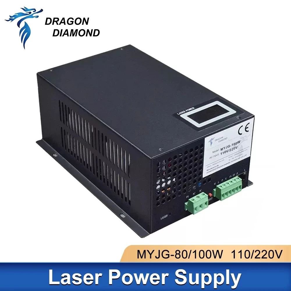 

Original PSU MYJG 100W 120W Laser Power Supply With Display Screen 115/230V For Laser Tube Co2 Engraving Cutting Machine