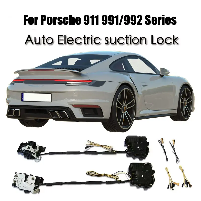 

Для Porsche 911 серий 991/992: Механизм плавного закрывания дверей, электропривод замка, автоматический электрический доводчик с функцией бесшумного всасывания