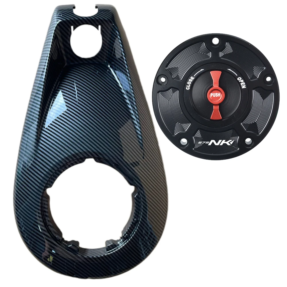 For CFMOTO 675NK CF 675 NK Fuel tank upper guard ,Carbon Fiber Coating fuel tank decorative Shell,Quick Remove Gasoline Cover