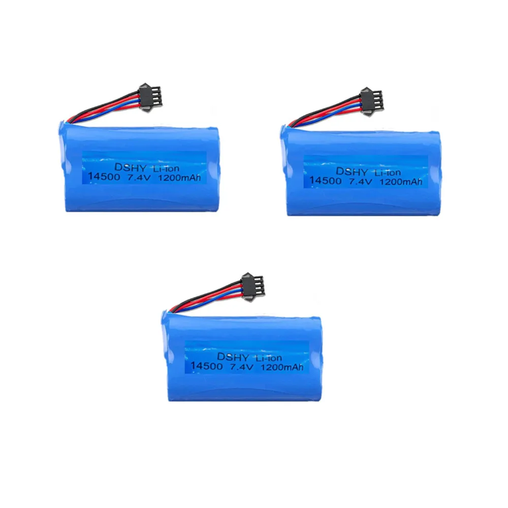 WPL B36 RC Auto Batterij 14500 7.4 V 1200 mAh WPL C34 WPL C54 RC Auto Reserveonderdelen WPL C64-1 WPL C74 Accessoires