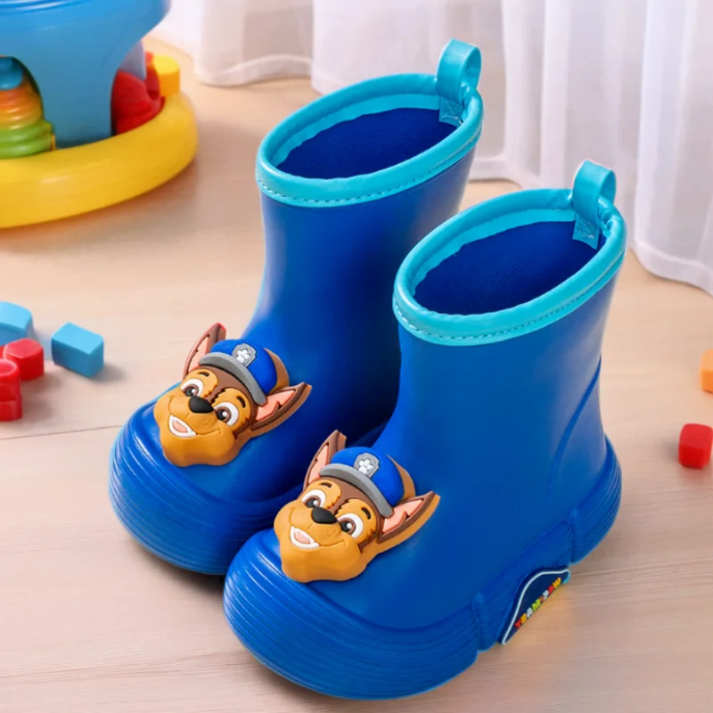 PAW Patrol children's rain shoes, cartoon non-slip rubber shoes, baby four seasons universal rain boots