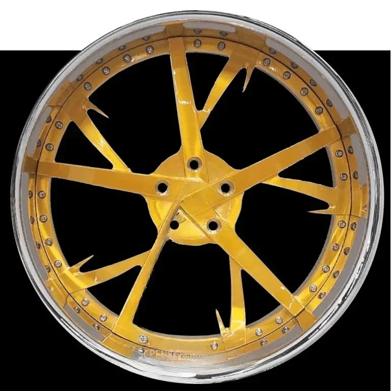 Custom Classic Forged Wheels Chrome Concave Rims Rucci 2 Piece Multi Spoke Forged Wheels